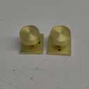 Haidms Brushed Gold Dummy Door Knobs, Half Brushed Brass No-Turning Dummy Knob for Closet Doors, Zinc-Alloy Single-Sided Door Locks (2 Pieces/1 Pair)