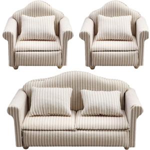 3pcs Dollhouse Sofa Miniature Couch Miniature Furniture Sofa 1 24 Scale Dollhouse Furniture Tiny Mini House Couch Toy Model