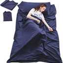 Sleeping Bag Liner Travel Sheets for Hotel Camping Sheets Travel Bed Sheets for Hotel Lightweight Single &Double Compact Sleeping Bag Sack Breathable Travel Sleeping Bag for Hotels Adult Compact Sacks