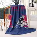 Football Team Throw Blanket 60x50 Inches, Lightweight Warm Football Fans Fleece Blanket Gifts for Men Women