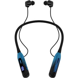 Neckband Bluetooth Headphones, 1000H Extra Battery Life with Display Magnetic Earphones,Wireless Stereo Earbuds with Microphone, Waterproof in-Ear Headset for Sports/Workout/Office (Cyan Green)