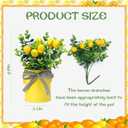 3 Pack Spring Lemon Decor for Kitchen, Artificial Lemons Branches with Colorful Metal Pots, Spring Summer Farmhouse Greenery Decoration for Home Kitchen Living Room