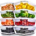 PrepNaturals 8 Pack 36 Oz Glass Meal Prep Containers  Dishwasher Microwave Freezer Oven Safe  Glass Storage Containers with Lids (MultiCompartment)