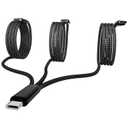 USB-C Charging Cable, 4 ft 3-in-1 USB C to USB-C+2 x IP Cable, Multi Charging for Phone 16/15 Pro/Pro Max, Samsung S24/S23/S22/S21, Google, Amazon, Andriod,Carplay