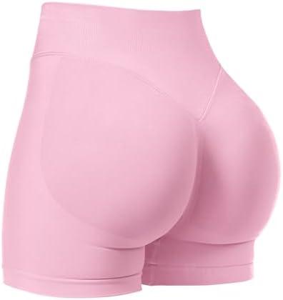 VOYJOY Women Workout Impact Shorts 3.6"/ 4.5"/ 6" Scrunch Butt Lifting Gym Seamless Booty Biker Shorts Size S