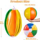 JOYIN 12-Pack 12 Beach Balls - Bulk Classic Beachball Inflatable Swimming Pool Toys for Games Adults Kids Birthday Party Supplies Combo Set, Rainbow Color Blow Up Luau Decorations Favors Gifts (12")