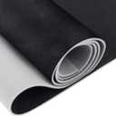 Reallnaive 1/5'' Extra Thick Suede Auto Headliner Fabric 78'' L x 60'' W with Foam Backing, Beginner Friendly, Black Interior Roof Liner, No Sag Support for Sedan SUV RV Headliner Material Repair