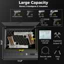 BE-TECH Biometric Gun Safe for Handgun, 3-Way Quick Access Fingerprint Pistol Safe Gun Lock Box, High Tensile Alloy Steel Hand Gun Safes with Cable Sponge for Home, Bedside Nightstand Drawer Car