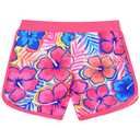 Girls Rash Guard 2 Pieces Swimsuit Long Sleeve Bathing Suit UPF 50+ Sun Protection Beach Tankini Swimwear S508_HotFlower_14A