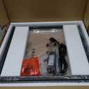 Tatub 20" End Table with Charging Station, Industrial Square Side Table with USB Ports & Outlets, Versatile 2-Tier Small Nightstand for Bedroom Living Room, Black