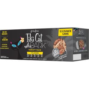 Tiki Cat After Dark, Variety Pack, High-Protein and 100% Non-GMO Ingredients, Wet Cat Food for Adult Cats, 5.5 oz. Can (8 Count)