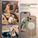 BENTOBEN for iPhone 17 Pro Max Case for Women Girls, Compatible with MagSafe, [Curly Wave Edge] [Full Camera Protection] [17 FT Drop Protection] Magnetic Phone Case for 17 Pro Max 6.9 Inch,Desert