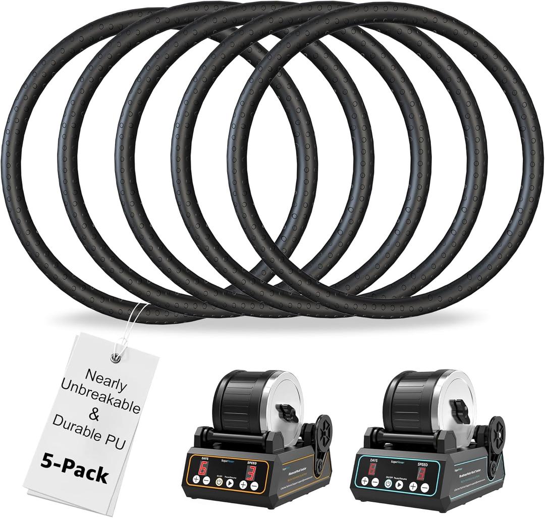 Rock Tumbler PU Replacement Belt for K1 & K1 Pro  Upgraded Durable Anti-Break Design, Not Compatible with Other Models  5 Pack
