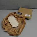 INGOFIN 7" Ceramic Bathroom Vanity Tray - Bathroom Organizer Countertop Tray for Perfume, Jewelry, Candles, Small Kitchen Counter Soap Tray, Decorative for Bathroom Vanity and Toilet Tank, Beige (Beige-1 Pcs)