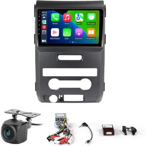 for Ford F150 Radio Upgrade 2013 2014,MekedeTech 9 inch Android Stereo Navigation Replacement,8 Core 4G+64G Head Unit Compatible with Wireless CarPlay&Android Auto,Free Reverse Camera