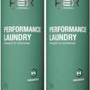 HEX Performance Laundry Detergent, Unscented, 100 Loads (50ld Pack of 2) Concentrated Activewear Detergent for Odor Removal, Sweat & Residue, Fragrance-Free, HE Compatible, Biodegradable Formula