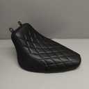 HDBUBALUS Motorcycle Driver Solo Seat Cushion Pillion For Harley 2006-2007 Softail Deluxe FLSTN Heritage Softail Classic FLSTC (Black Stitching)