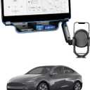 Shademax Under Screen Storage Tray with Phone Holder for Tesla Model 3/Model Y 2025 2024 2023 2022 2021 Center Console Organizer Storage Box Waterproof ABS Model 3 / Y Accessories Black 1PCS