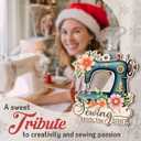 2 x Sewing Machine Christmas Ornament 2025 - Xmas Gifts for Sewers and Quilters, Wooden Ornaments for Christmas Tree Decorations, Christmas Keepsake for Hanging Decor, Gifts for Friends Women Sisters