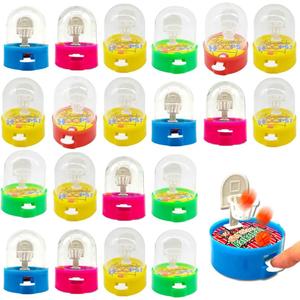 24 Pack Mini Finger Basketball Shooting Game, Basketball Party Supplies Favors Handheld Desktop Table Basketball Game Toys Fidget Game Birthday Party Decorations Supplies Random Color