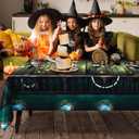 Cheerland Pirate Party Tablecloth Skull Treasure Tableware Skeleton Caribbean Pirates Ship Dock Backdrop for Halloween Decorations Home Decor Costume Birthday Party Supplies 9x5 Ft