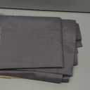 Valea Home Blackout Short Curtains Waterproof Soft Rod Pocket Kitchen Curtains for Bathroom Window Room Darkening Small Curtains for Bedroom, 2 Panels, 45 inch Length, Grey