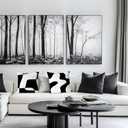 KEUSPI Black and White Throw Pillow Cover 24x24 Modern Abstract Neutral Art Pillow Cover Set of 2, Black White Abstarct Pillow Case Decor for Home Living Room Couch