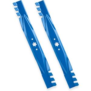 942-04308-X 942-04308 42" 6-Star Mulching Blades for Troy-Bilt Pony Super Bronco Mustang Cub Cadet XT1 XT2 42 ZT1 RZT-42 LT42 LTX1040 Craftsman T110 T1200 42 inch Lawn Tractor Zero-Turn Mower, Blue