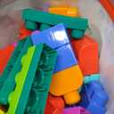 MEGA BLOKS First Builders Toddler Blocks Toys Set, Big Building Bag with 80 Pieces and Storage, Blue, Ages 1+ Years