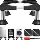 ToLanbbt Mini Fridge Stand Adjustable Height 8.3"-9.3" Washer and Dryer Stand Base with 4 Strong Feet Washing Machine Universal Stand Pedestal for 16"-24" Furniture Portable Appliance Black