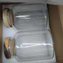 Bekith 2 Pack Large Glass Food Storage Jar with Airtight Wooden Lid, 66 FL OZ(1950ml) Glass Food Canister for Kitchen and Pantry Organization, Storage Containers for Coffee, Rice, Sugar, Flour