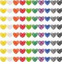 80 Pcs 10 Colors Heart Shaped Rattan Ball, 1.5 Inch Heart Decorative Wicker Balls Mini Hanging Balls Ornaments DIY Craft Vase Filler for Christmas, Birthday, Wedding, Party Decorations