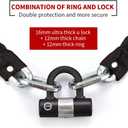 AKM Bike Lock Chain Lock 120cm/4ft Heavy Duty Durable 12mm Thick Anti-Theft Bicycle Chain Lock with 4Keys Security 16mm U Lock Disc Lock for Bicycle,Moped,Scooter,Motorcycle