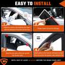 in-Channel Rain Guards Compatible with RAM 1500 2019-2025, Durable Side Windows Wind Deflectors 2019 2020 2021 2022 2023 2024 2025 RAM Rain Guard Black 4 PCS