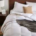 APSMILE All Season Down Feather Fibers Comforter Oversized King Size - Ultra-Soft High Fill-Power Hotel Collection Duvet Insert, Cloud Fluffy Medium Warm Quilt Comforter(120x98, White)