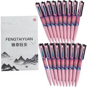 Fengtaiyuan, Rotating Pop-up Pens, 0.5mm, Black Ink, Writting Smooth, Quick Drying, 18Pack (BlackRM01x18)