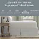 Bed Makers Never Lift Your Mattress Bed Skirt, Designed for Box Spring Beds, Split Corners, 14 Inch Drop Length, King, White