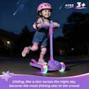 Nattork Kids Scooter for Girls Boys with Light Up Wheels, 3 Adjustable Height Handlebars, Lean-to-Steer Technology, Widen Anti-Slip Deck, 3 Wheel Scooter for kid ages 3-8, Support Riders Up to 110 LBS