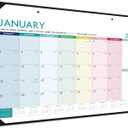 2026 Desk Calendar -12 Monthly Large Desk Calendar 2026, 22" x 17", Jan. 2026 - Dec. 2026, Corner Protector, Large Ruled Blocks - Colorful Lump