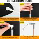 Copper Grounding Rod Kit - 40ft Heavy Duty Female Ground Cord & Wristband, Portable Earthing System Use with Grounding Mats, Sheet, Blankets, Pillowcases
