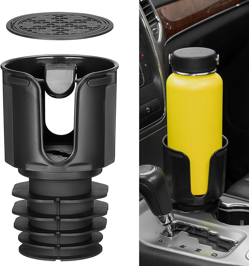 KEMIMOTO Adjustable Car Drink Holder Expander Compatible with Yeti, Stanley, Hydro Flask, Water Bottles and Mugs in 18-40oz, Large Cup Adapter Fits for Cars, UTVs, Golf Carts, RVs