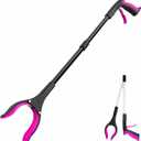 Grabber Reacher Tool - 32” Extra Long Foldable Gripper and Reaching Tool - Heavy Duty Pick Up Stick Grabbers for Seniors, Trash, Surgery Recovery Must Haves Gifts (Black Purple)