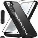 for Galaxy S21 Plus/S21+ 6.7 Inch Double Layer Hybrid Military Grade Rugged Shock Resistant Drop Case with 1 PCS Magnetic Car Mount and 1 PCS HD Tempered Glass Screen Protector (Black)