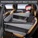 TKYZ Large Dog Car Seat,Back Seat Extender for Dogs,Waterproof Medium Dog Seat Cover for Backseat, Pet Bed for Car Hammock(Grey-L)