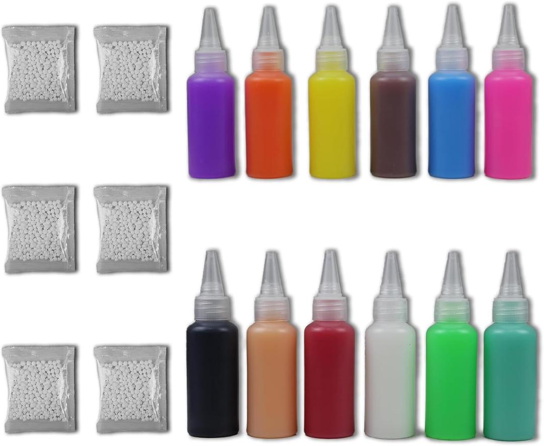 Water Elf Toy Kit Refill, 5 Powder Packs + 10 Color Gels, Supply Kit for Magic Aqua Fairy Toy