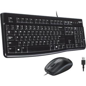 Logitech MK120 Full Size Wired Keyboard and Mouse Combo - Black