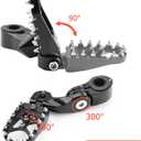 Motorcycle Highway Foot Pegs, FootPeg Pedals, 1.25 inch Highway Bar Footpegs Fit for Harley Touring Honda Kawasaki Suzuki Yamaha (Large Black)