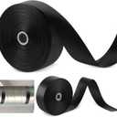 Frienda 2 Rolls Duct Strap Duct Support Webbing Wide Webbing Strap Support Belt Heavy Duty (300 ft X 1.97 Inch, Black)