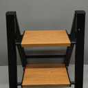 Taranta 2 Step Ladder,Aluminum Lightweight Folding 2 Step Stool with Anti-Slip Wide Pedal, 330lbs Capacity Step Ladder for Household,Kitchen,Office - BlackWoodgrain