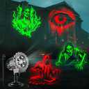 Halloween Projector Lights Outdoor - LED Rotating Skull & Ghost Projection Light, Waterproof Halloween Light Projector, Indoor/Outdoor Decor for Home, Yard, Party, Window & Wall